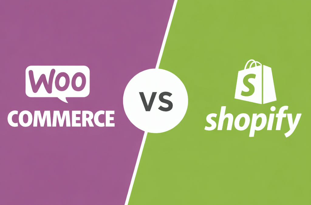 Shopify vs WooCommerce comparison showing differences between ecommerce platforms