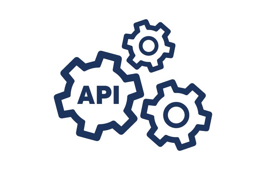 API key illustration showing gears representing application programming interface functionality